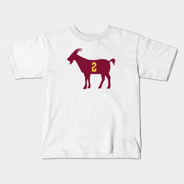 CLE GOAT - 2 - White Kids T-Shirt by KFig21